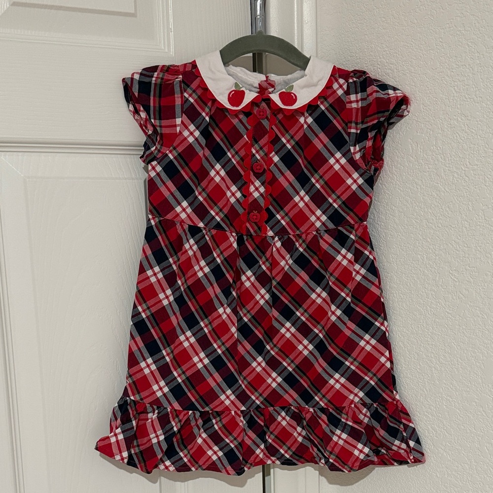Gymboree Red and Navy Plaid School Dress